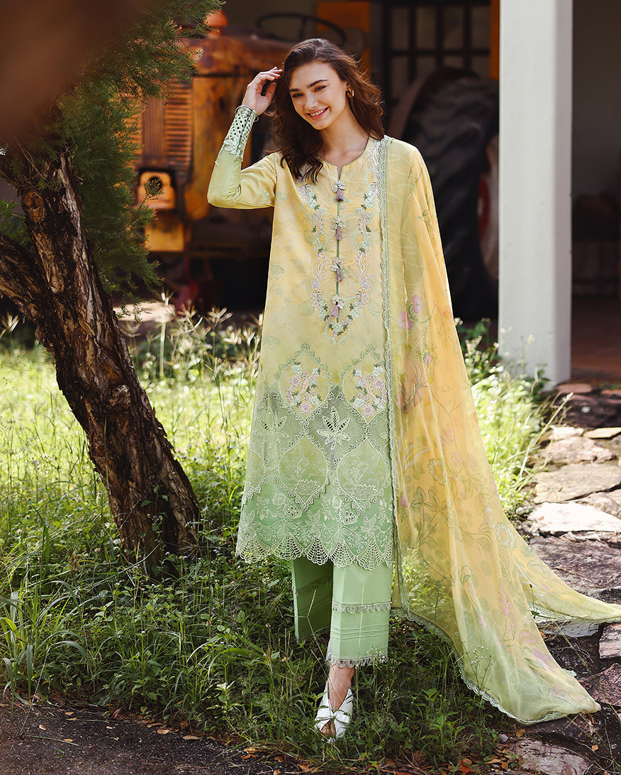 Mushq | Solace Ombre Chikankari | Quiet Bloom - by Libasekhas - Registered Vendor of : Mushq - 100% Original Designer Dress