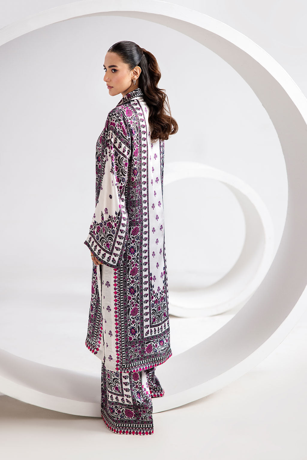 Afsanah | The Print Edit | GARDEN GLAM (extended shirt) AP-103 - by - Libasekhas UK - Registered Vendor of : Afsanah - 100% Original Designer Dresss