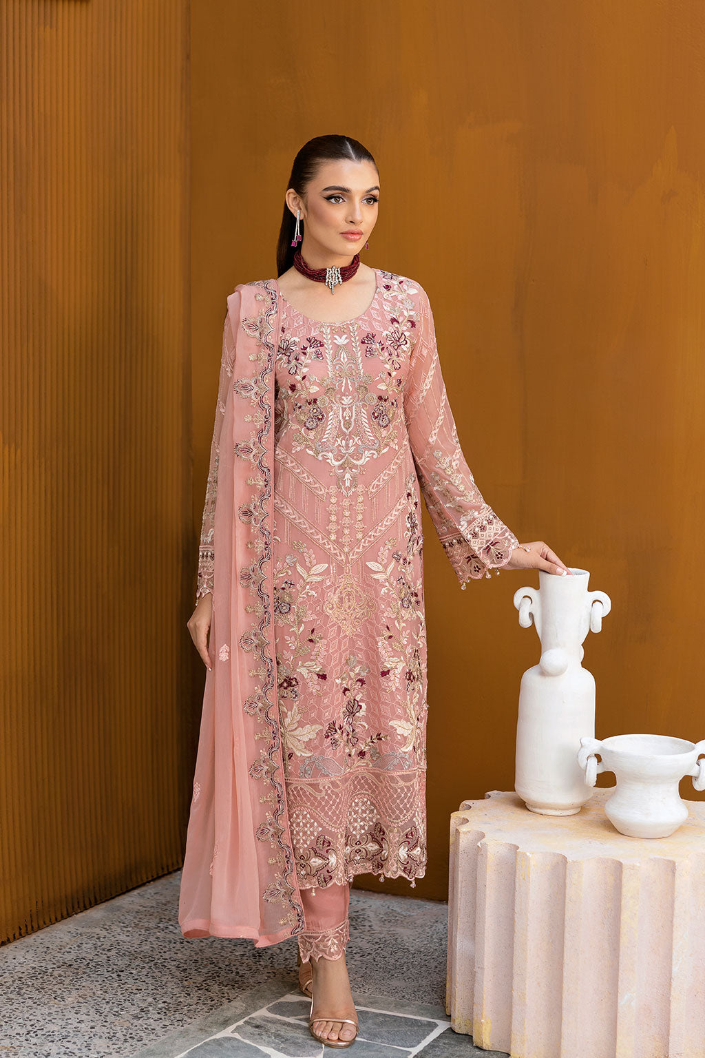 Ramsha | Chevron Chiffon Collection | A-1005 - by - Libasekhas UK - Registered Vendor of : Ramsha - 100% Original Designer Dresss