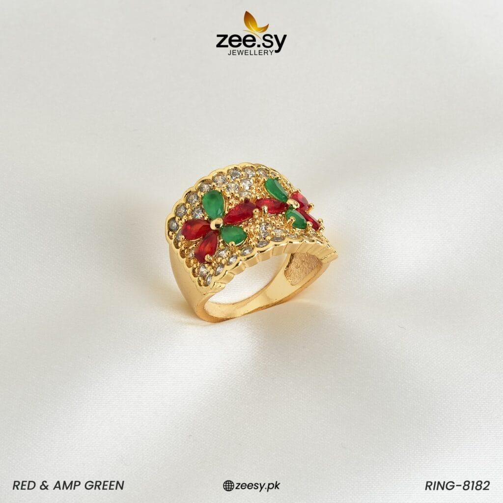 Ring-8182 - by - Libasekhas UK - Registered Vendor of : Zeesy - 100% Original Designer Dresss