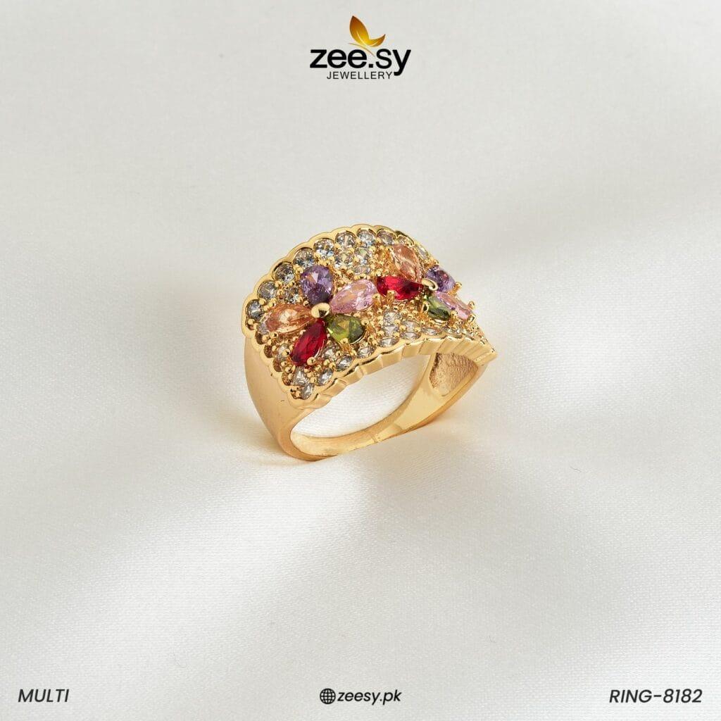 Ring-8182 - by - Libasekhas UK - Registered Vendor of : Zeesy - 100% Original Designer Dresss