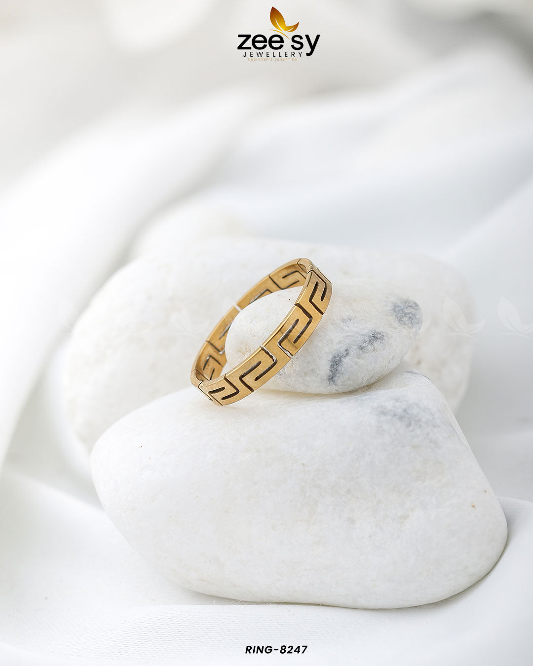 Maze Pattern Ring-8247 - by - Libasekhas UK - Registered Vendor of : Zeesy - 100% Original Designer Dresss