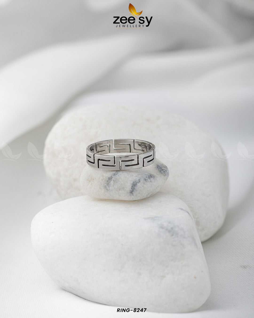 Maze Pattern Ring-8247 - by - Libasekhas UK - Registered Vendor of : Zeesy - 100% Original Designer Dresss