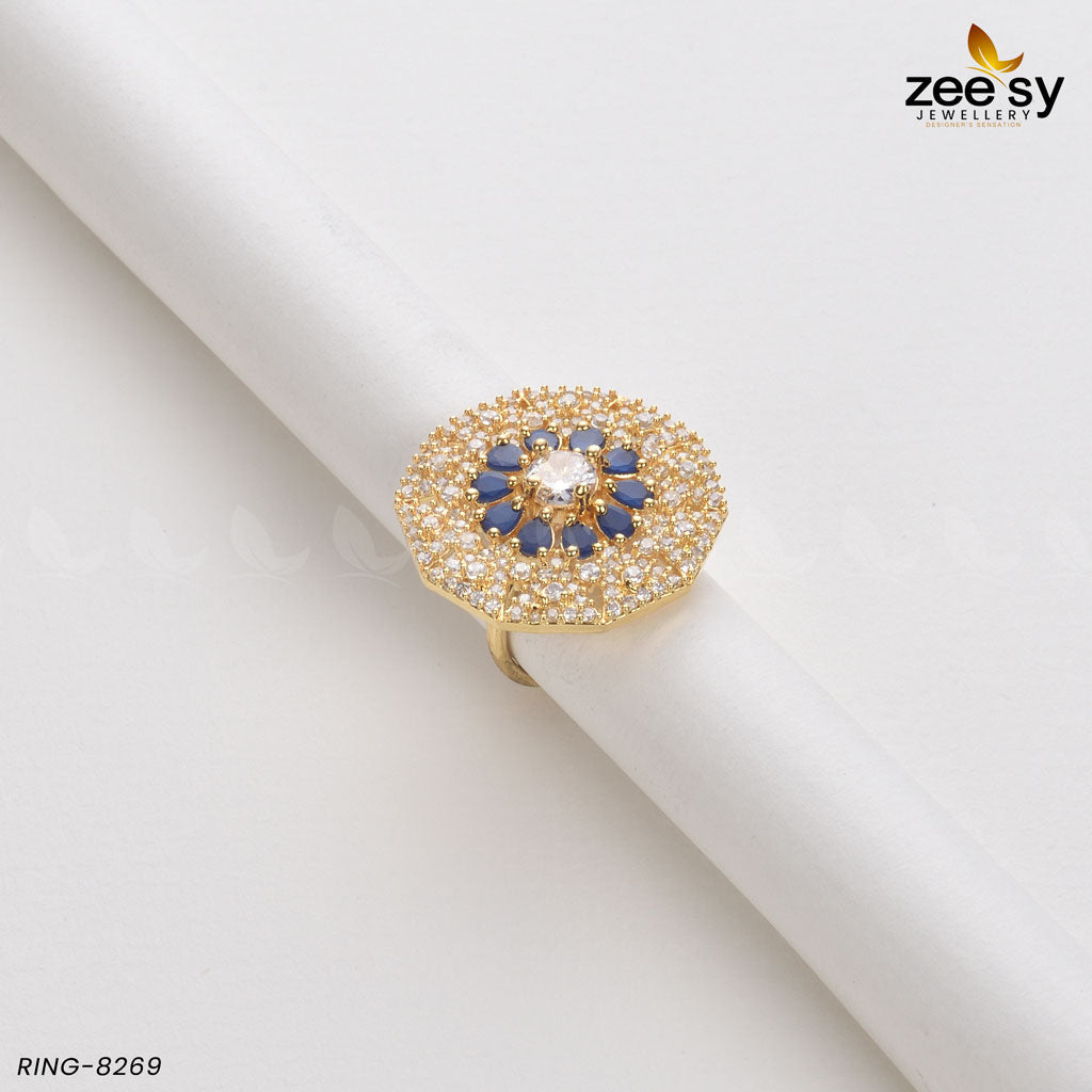 Round Ring-8269 - by - Libasekhas UK - Registered Vendor of : Zeesy - 100% Original Designer Dresss