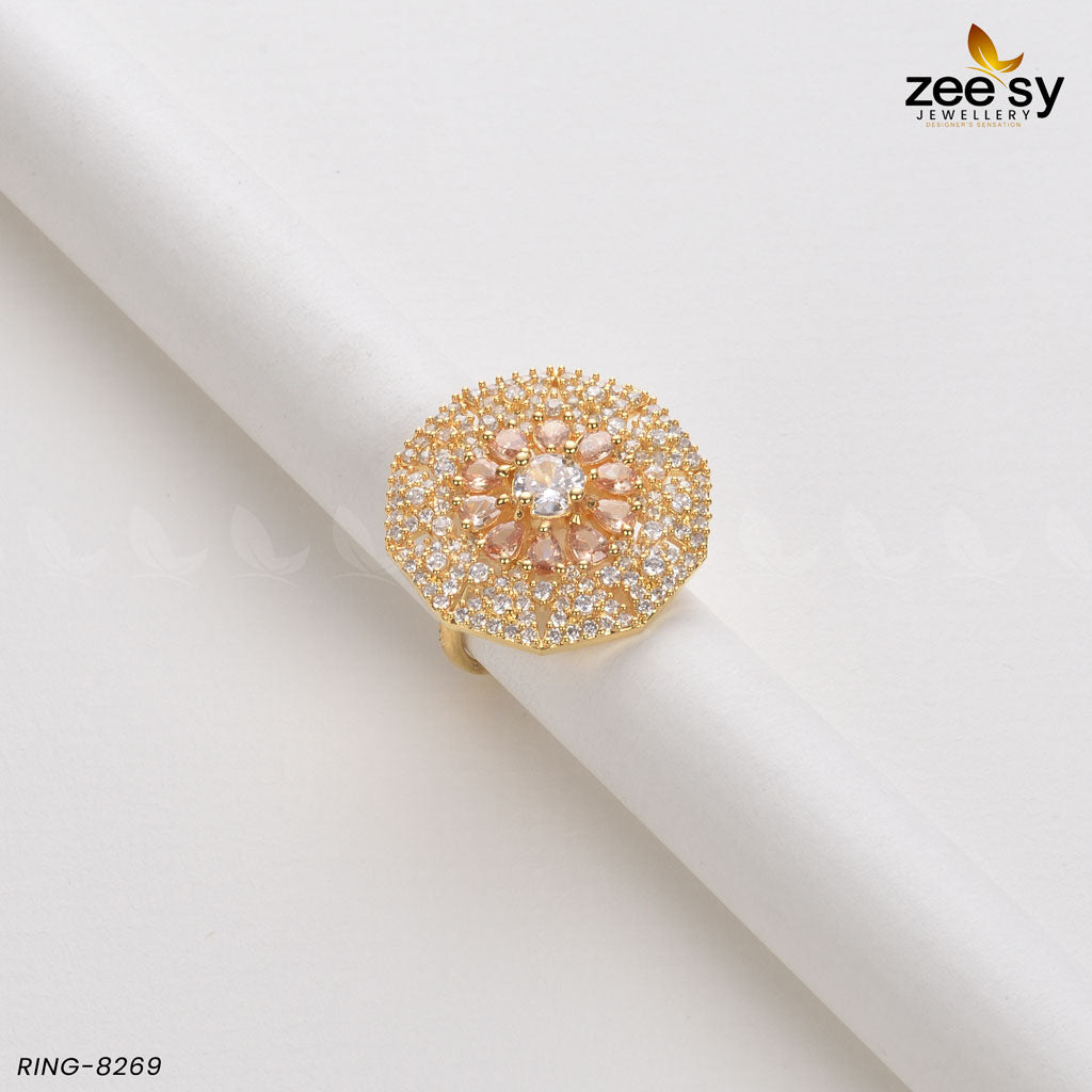 Round Ring-8269 - by - Libasekhas UK - Registered Vendor of : Zeesy - 100% Original Designer Dresss