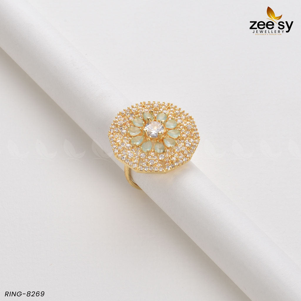 Round Ring-8269 - by - Libasekhas UK - Registered Vendor of : Zeesy - 100% Original Designer Dresss