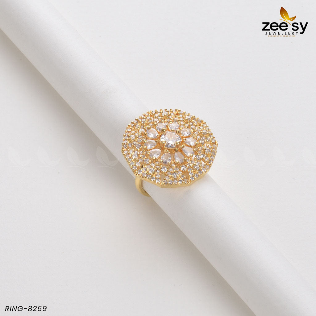 Round Ring-8269 - by - Libasekhas UK - Registered Vendor of : Zeesy - 100% Original Designer Dresss