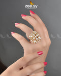 Cubic Ring-8272 - by - Libasekhas UK - Registered Vendor of : Zeesy - 100% Original Designer Dresss