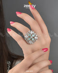 Cubic Ring-8272 - by - Libasekhas UK - Registered Vendor of : Zeesy - 100% Original Designer Dresss