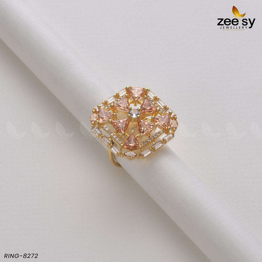 Cubic Ring-8272 - by - Libasekhas UK - Registered Vendor of : Zeesy - 100% Original Designer Dresss