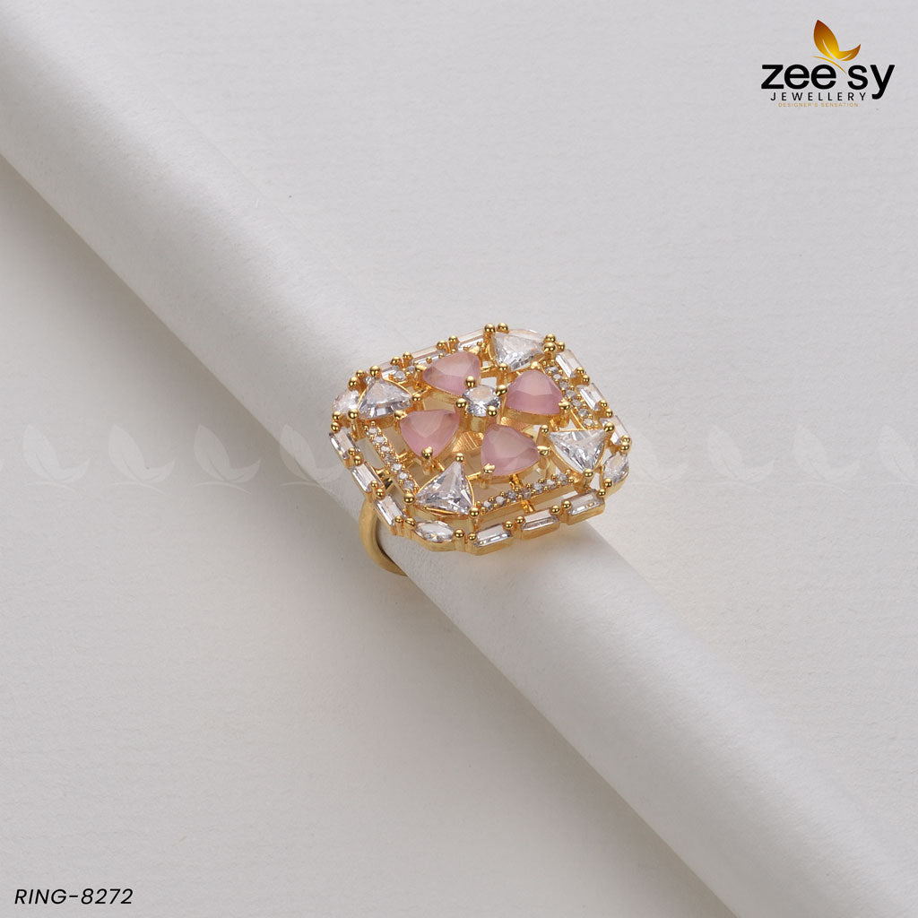 Cubic Ring-8272 - by - Libasekhas UK - Registered Vendor of : Zeesy - 100% Original Designer Dresss