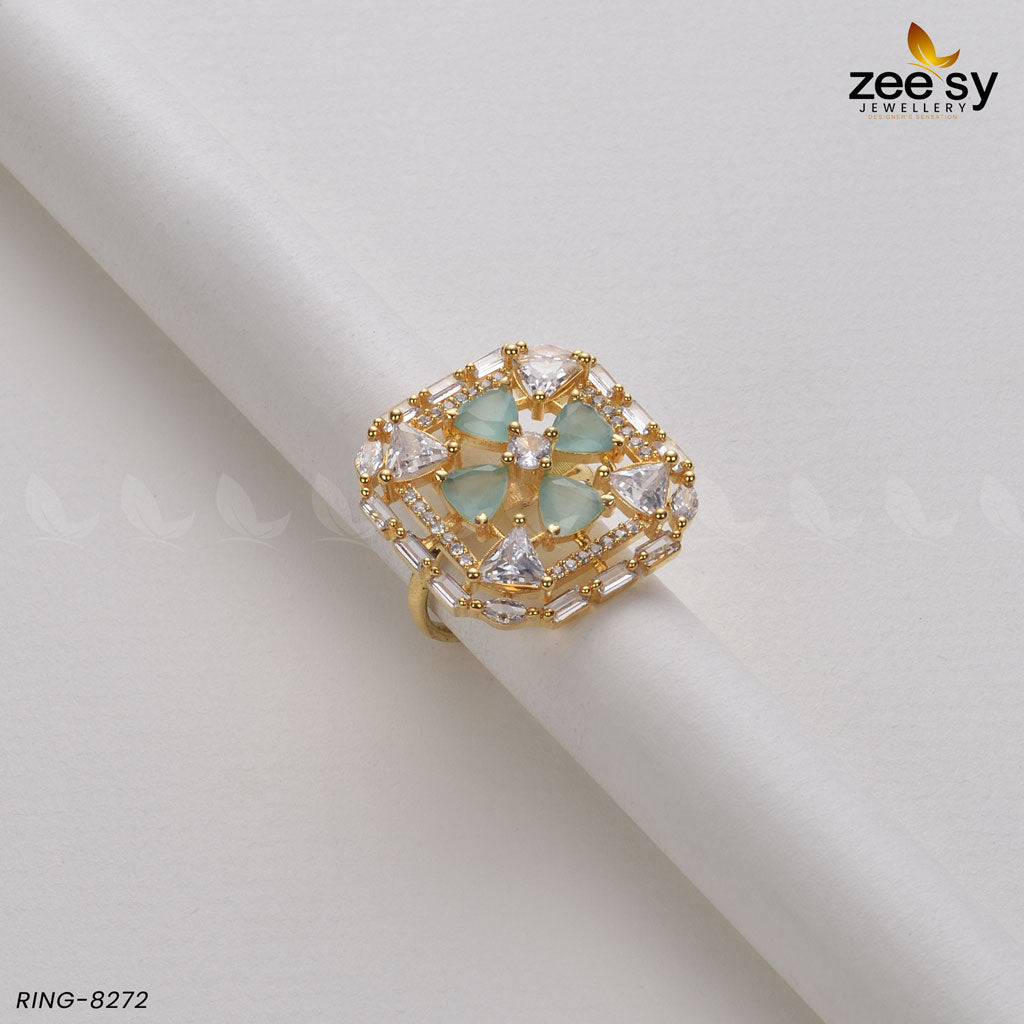 Cubic Ring-8272 - by - Libasekhas UK - Registered Vendor of : Zeesy - 100% Original Designer Dresss