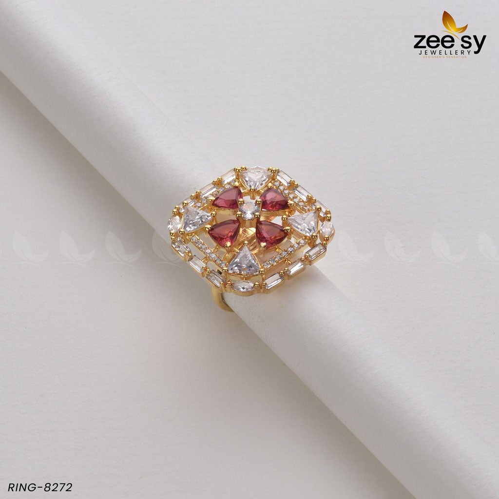 Cubic Ring-8272 - by - Libasekhas UK - Registered Vendor of : Zeesy - 100% Original Designer Dresss