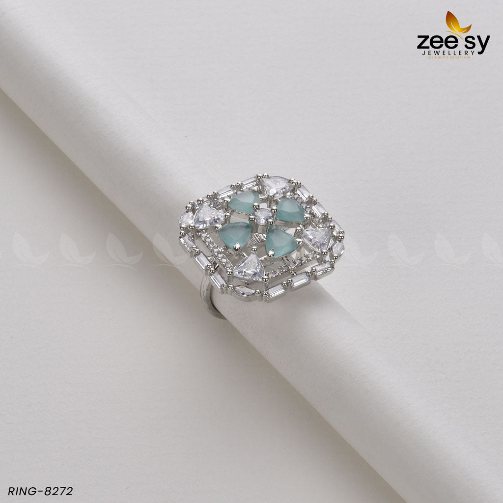 Cubic Ring-8272 - by - Libasekhas UK - Registered Vendor of : Zeesy - 100% Original Designer Dresss