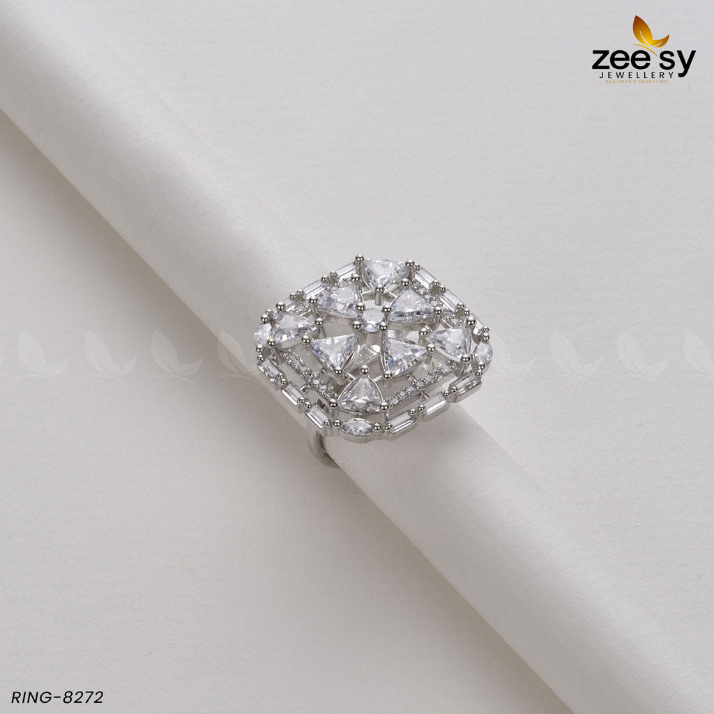 Cubic Ring-8272 - by - Libasekhas UK - Registered Vendor of : Zeesy - 100% Original Designer Dresss