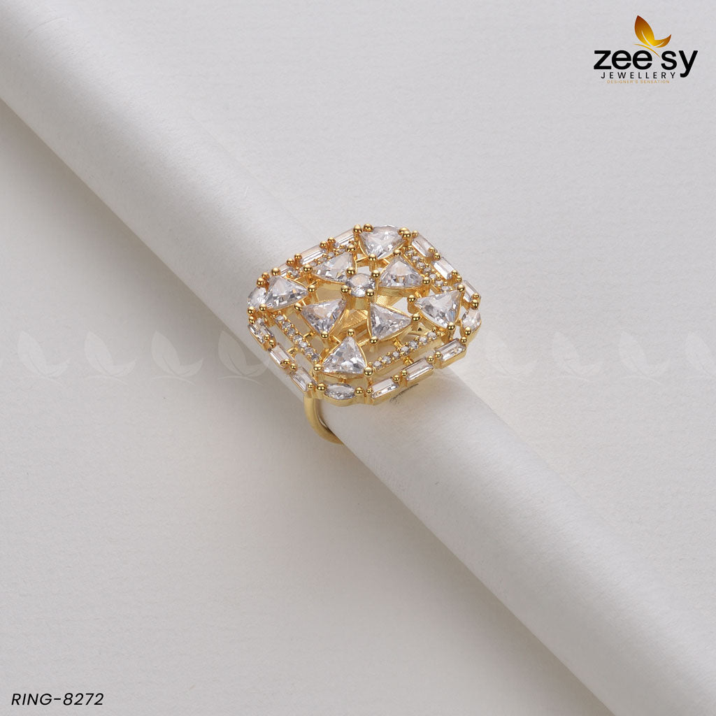 Cubic Ring-8272 - by - Libasekhas UK - Registered Vendor of : Zeesy - 100% Original Designer Dresss