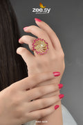 Rhinestone Ring-8276 - by - Libasekhas UK - Registered Vendor of : Zeesy - 100% Original Designer Dresss