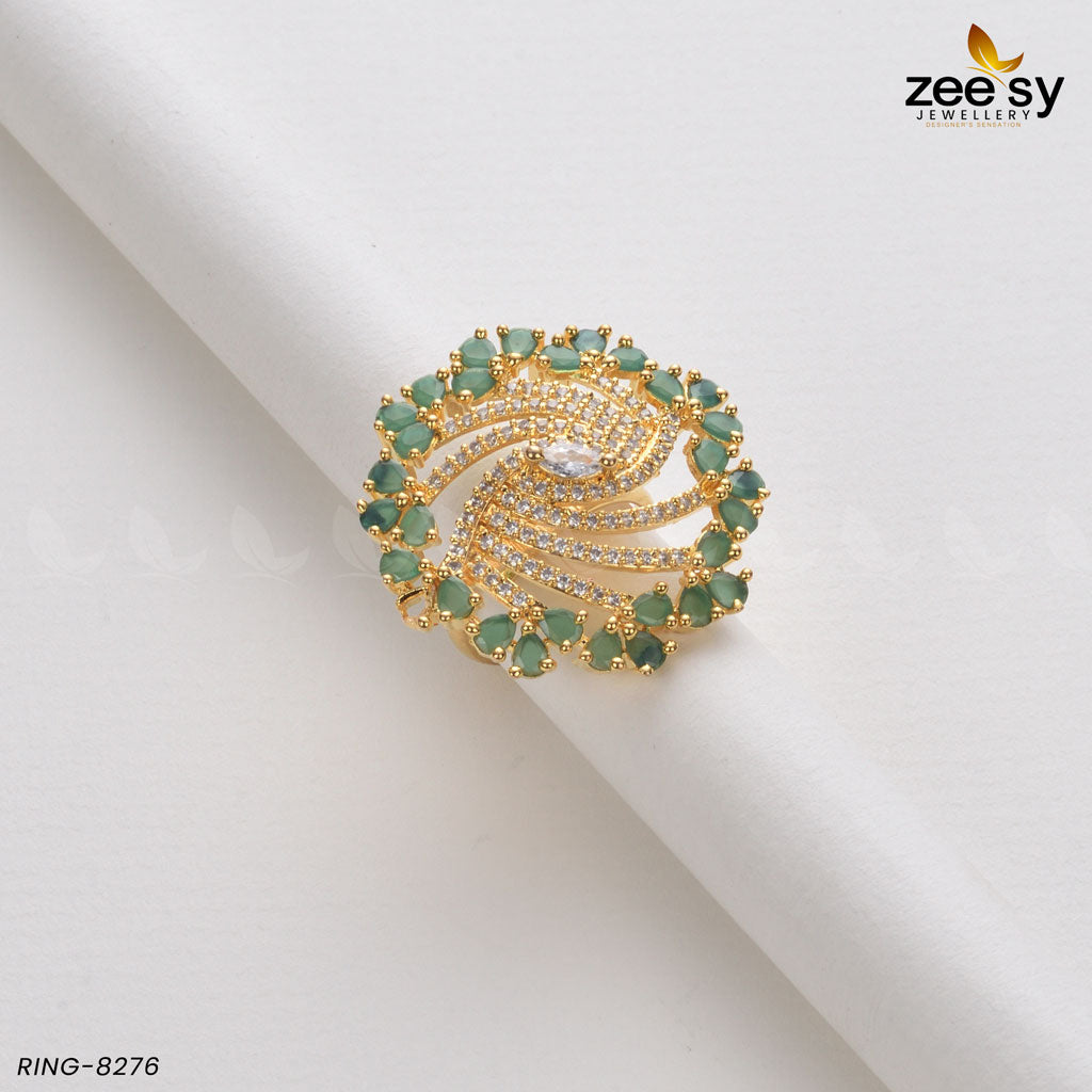 Rhinestone Ring-8276 - by - Libasekhas UK - Registered Vendor of : Zeesy - 100% Original Designer Dresss
