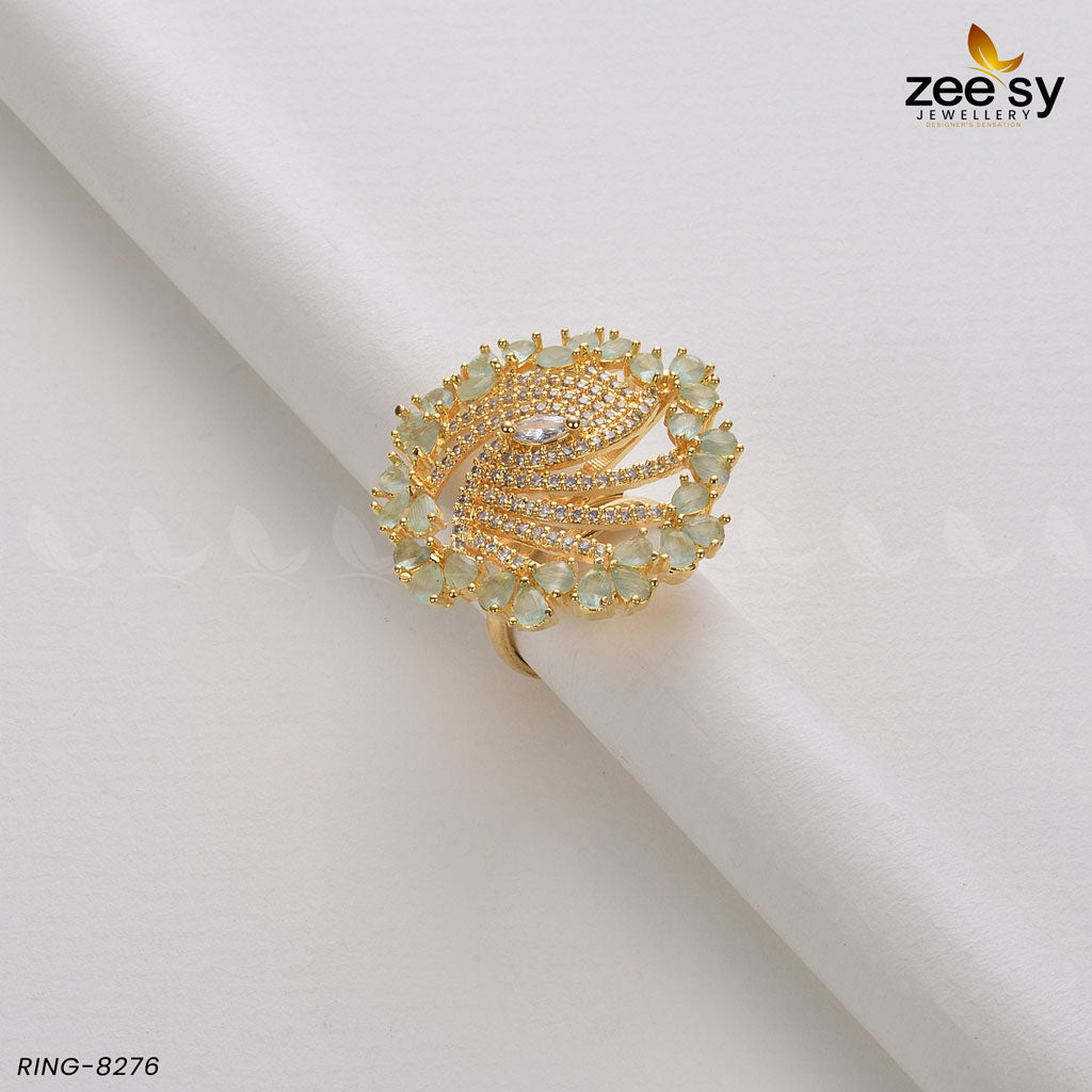 Rhinestone Ring-8276 - by - Libasekhas UK - Registered Vendor of : Zeesy - 100% Original Designer Dresss