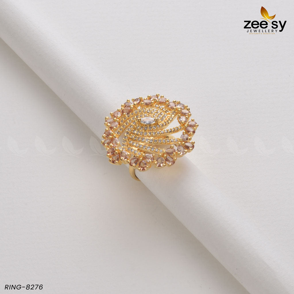 Rhinestone Ring-8276 - by - Libasekhas UK - Registered Vendor of : Zeesy - 100% Original Designer Dresss