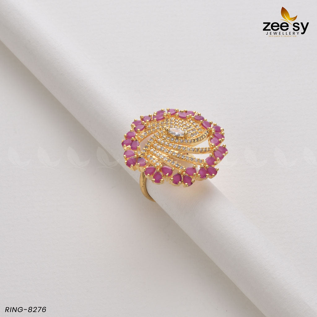 Rhinestone Ring-8276 - by - Libasekhas UK - Registered Vendor of : Zeesy - 100% Original Designer Dresss