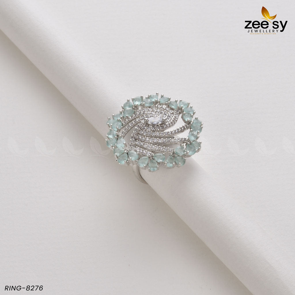 Rhinestone Ring-8276 - by - Libasekhas UK - Registered Vendor of : Zeesy - 100% Original Designer Dresss