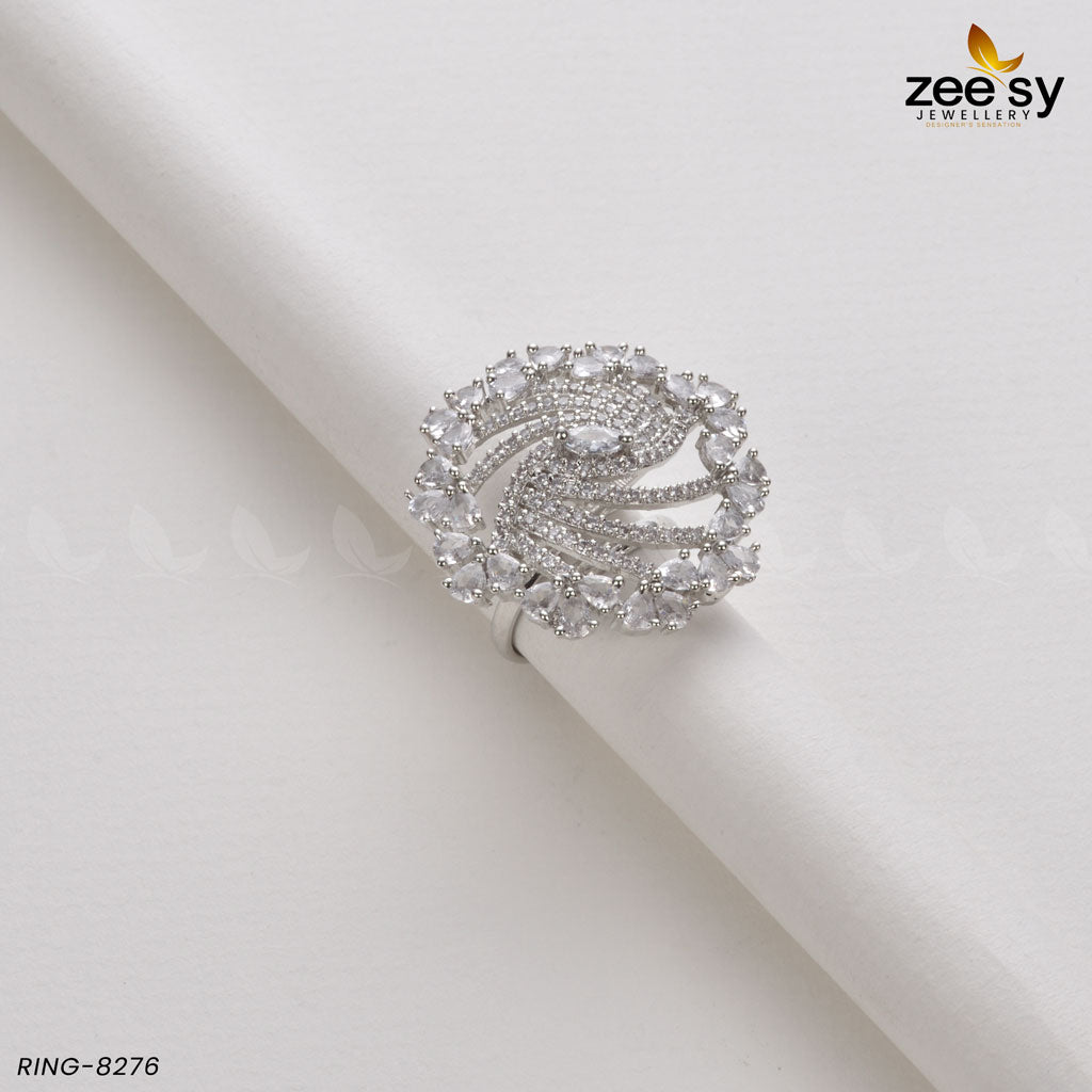 Rhinestone Ring-8276 - by - Libasekhas UK - Registered Vendor of : Zeesy - 100% Original Designer Dresss