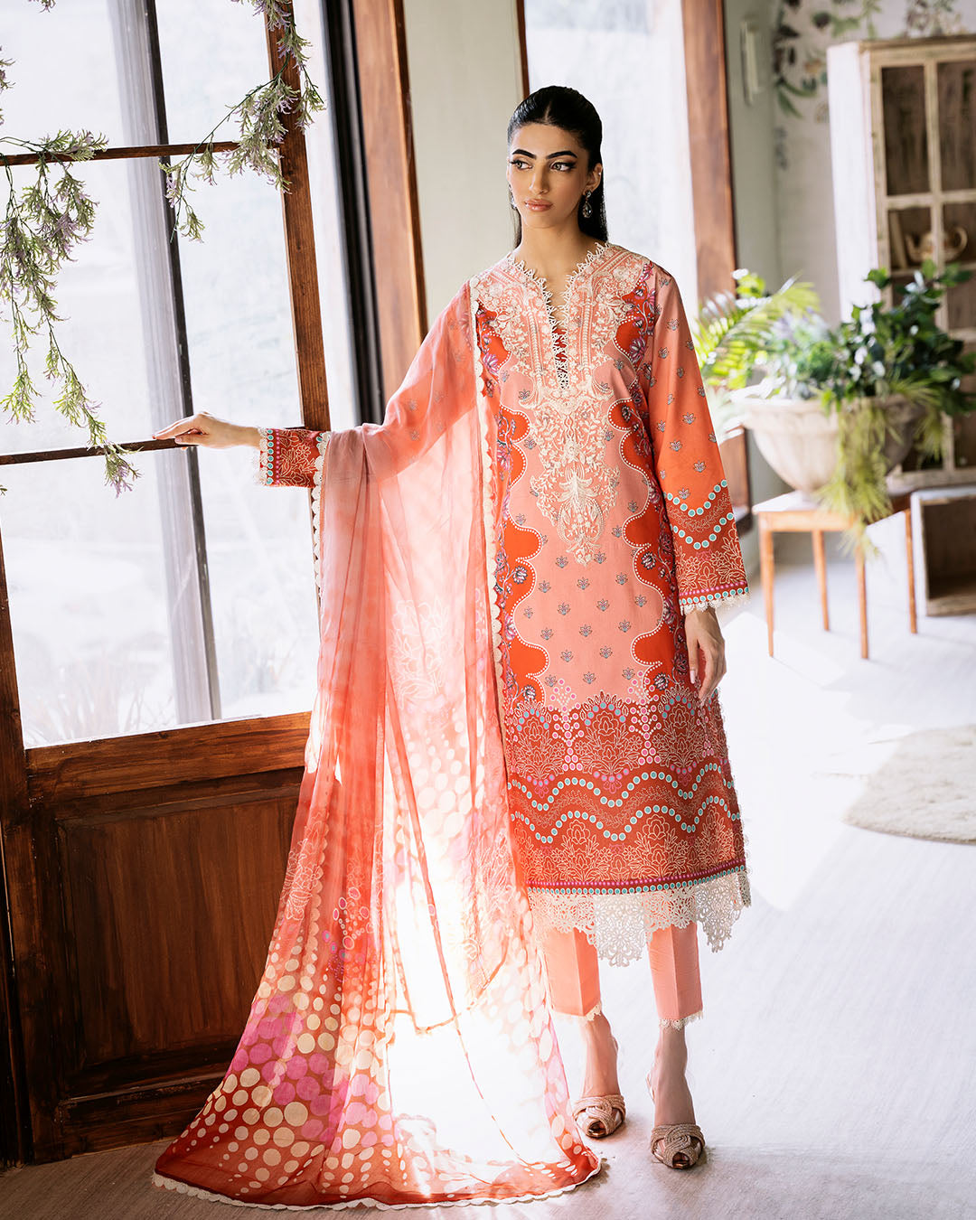 Roheenaz | Flora Printed Lawn | Serenade - by - Libasekhas UK - Registered Vendor of : Roheenaz - 100% Original Designer Dresss