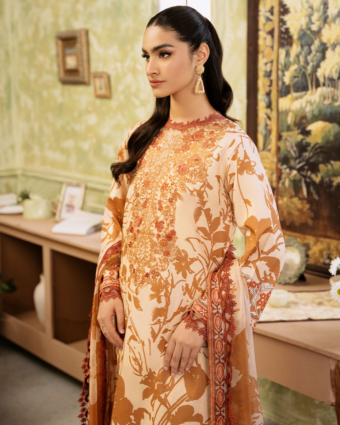Roheenaz | Flora Printed Lawn | Harmonia - by - Libasekhas UK - Registered Vendor of : Roheenaz - 100% Original Designer Dresss