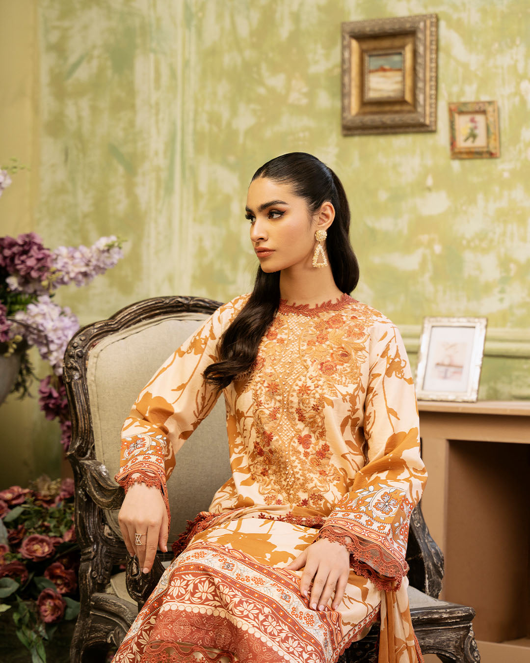 Roheenaz | Flora Printed Lawn | Harmonia - by - Libasekhas UK - Registered Vendor of : Roheenaz - 100% Original Designer Dresss