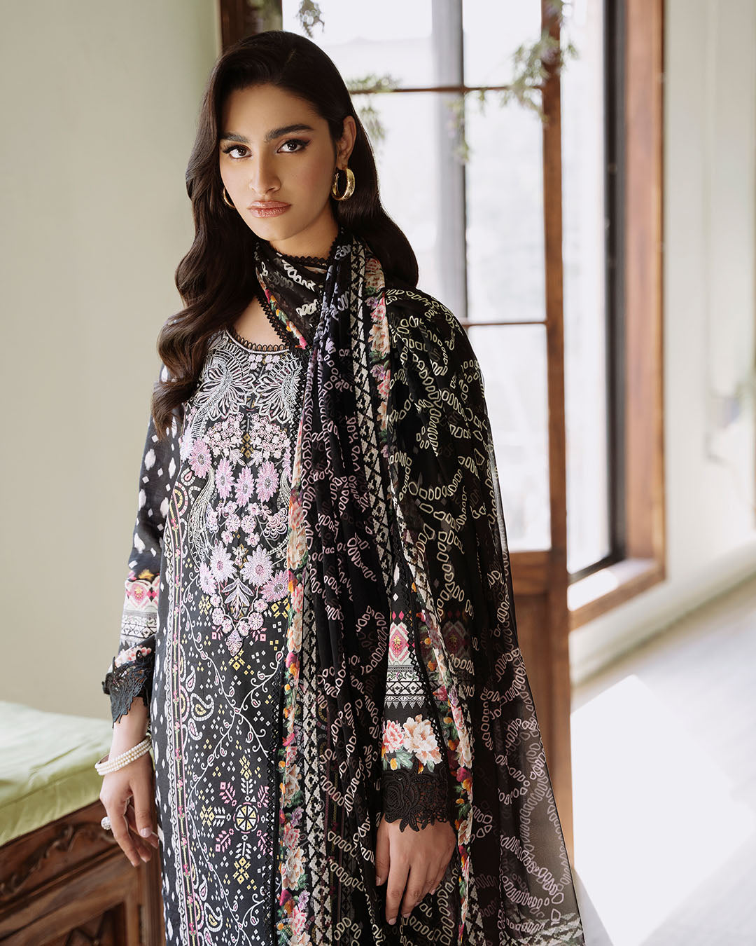 Roheenaz | Flora Printed Lawn | Veridian - by - Libasekhas UK - Registered Vendor of : Roheenaz - 100% Original Designer Dresss