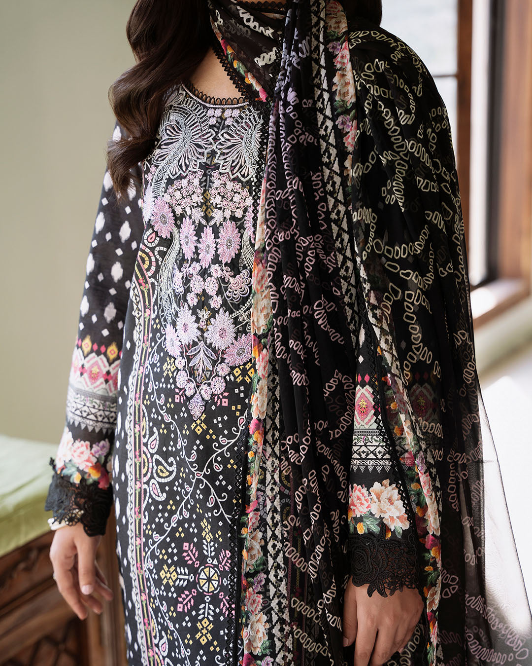 Roheenaz | Flora Printed Lawn | Veridian - by - Libasekhas UK - Registered Vendor of : Roheenaz - 100% Original Designer Dresss