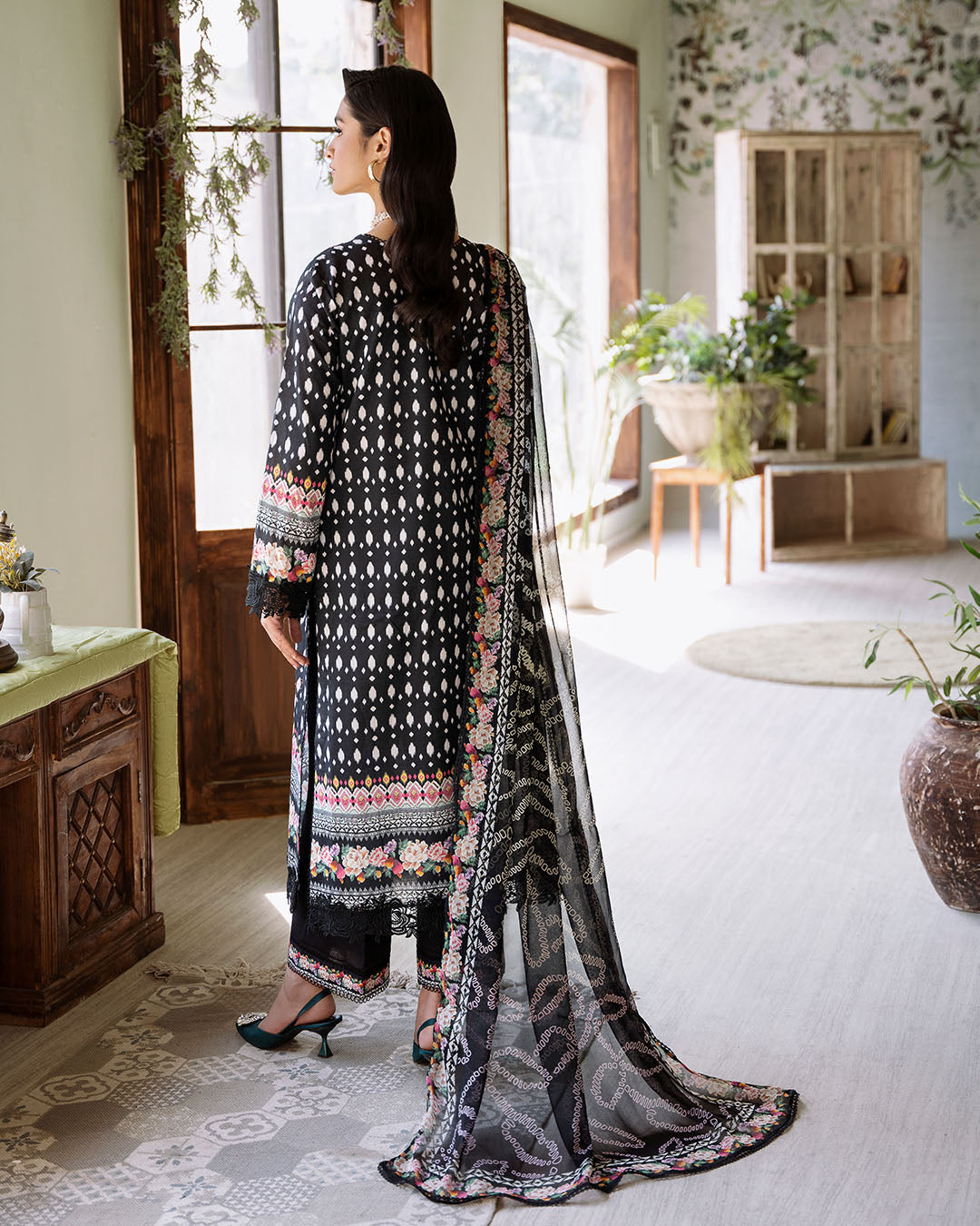 Roheenaz | Flora Printed Lawn | Veridian - by - Libasekhas UK - Registered Vendor of : Roheenaz - 100% Original Designer Dresss