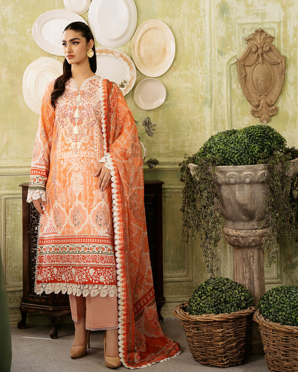 Roheenaz | Flora Printed Lawn | Cascade - by - Libasekhas UK - Registered Vendor of : Roheenaz - 100% Original Designer Dresss