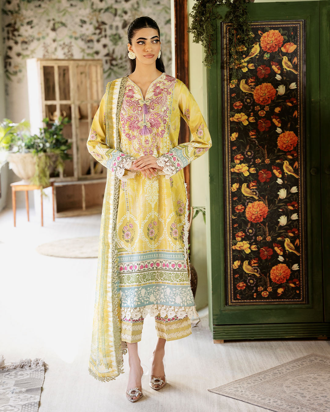 Roheenaz | Flora Printed Lawn | Mystique - by - Libasekhas UK - Registered Vendor of : Roheenaz - 100% Original Designer Dresss