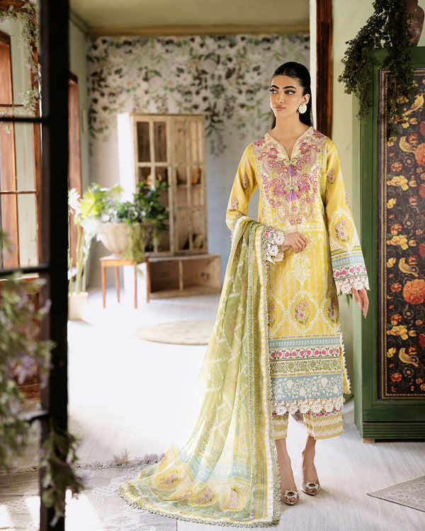 Roheenaz | Flora Printed Lawn | Mystique - by - Libasekhas UK - Registered Vendor of : Roheenaz - 100% Original Designer Dresss
