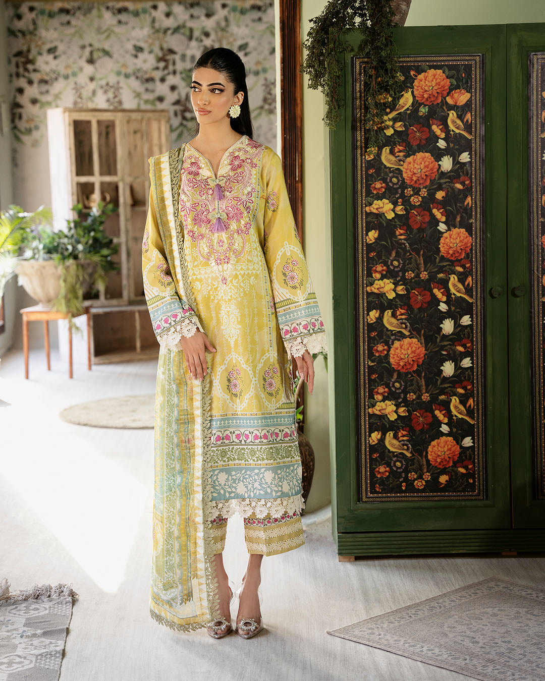 Roheenaz | Flora Printed Lawn | Mystique - by - Libasekhas UK - Registered Vendor of : Roheenaz - 100% Original Designer Dresss