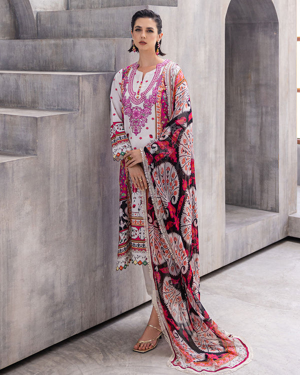 Roheenaz | Azalea Printed Lawn 24 | Marigold Meadows - by - Libasekhas UK - Registered Vendor of : Roheenaz - 100% Original Designer Dresss