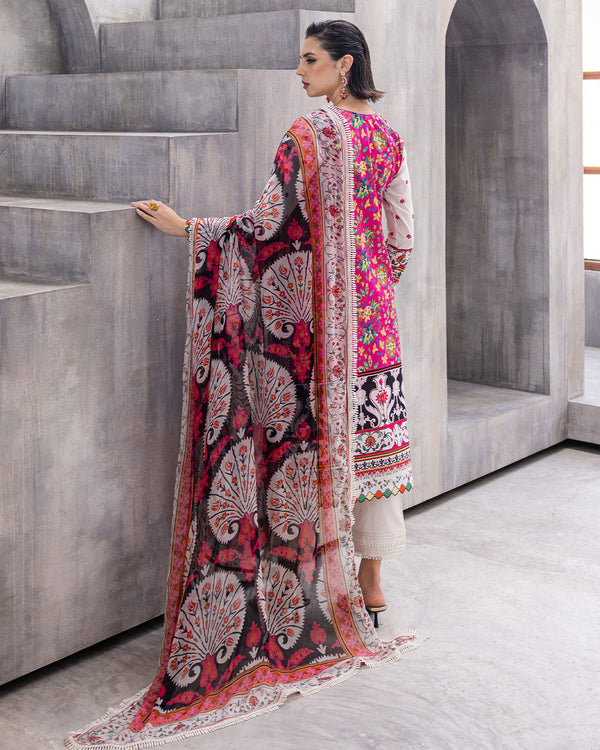 Roheenaz | Azalea Printed Lawn 24 | Marigold Meadows - by - Libasekhas UK - Registered Vendor of : Roheenaz - 100% Original Designer Dresss