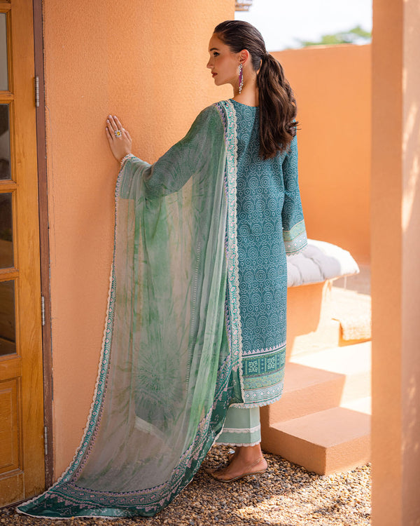 Roheenaz | Azalea Printed Lawn 24 | Ocean Breeze - by - Libasekhas UK - Registered Vendor of : Roheenaz - 100% Original Designer Dresss