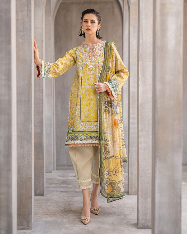 Roheenaz | Azalea Printed Lawn 24 | Celestial Silk - by - Libasekhas UK - Registered Vendor of : Roheenaz - 100% Original Designer Dresss