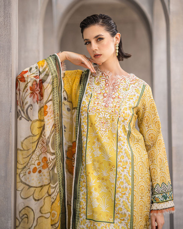 Roheenaz | Azalea Printed Lawn 24 | Celestial Silk - by - Libasekhas UK - Registered Vendor of : Roheenaz - 100% Original Designer Dresss