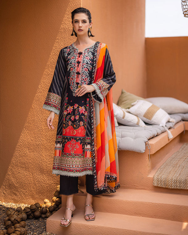 Roheenaz | Azalea Printed Lawn 24 | Midnight Mirage - by - Libasekhas UK - Registered Vendor of : Roheenaz - 100% Original Designer Dresss