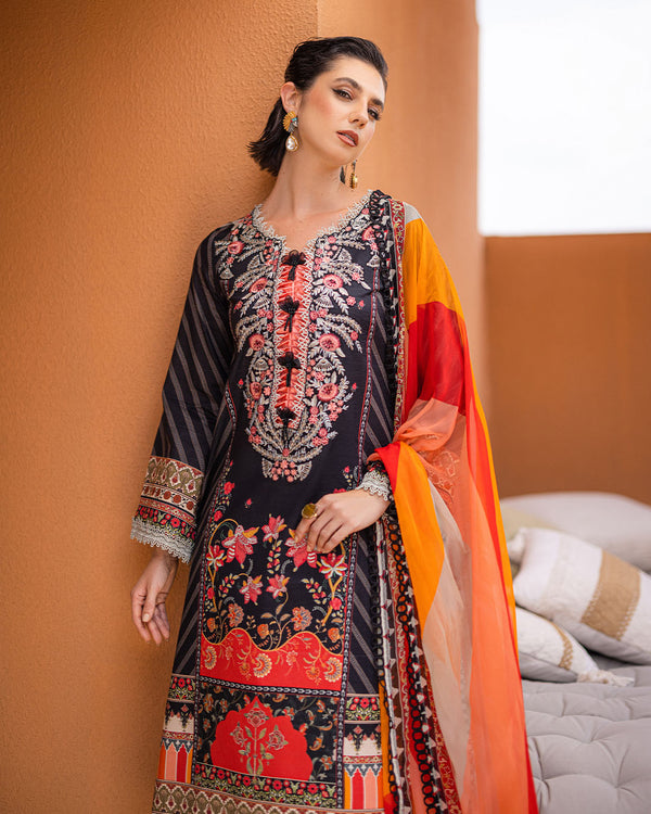 Roheenaz | Azalea Printed Lawn 24 | Midnight Mirage - by - Libasekhas UK - Registered Vendor of : Roheenaz - 100% Original Designer Dresss