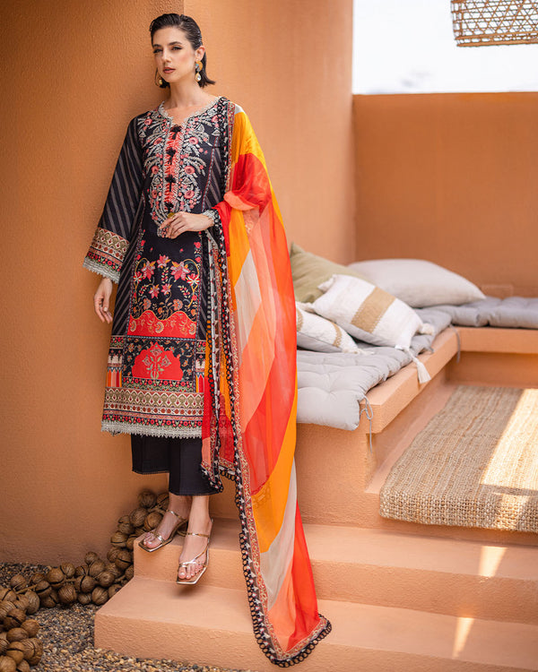 Roheenaz | Azalea Printed Lawn 24 | Midnight Mirage - by - Libasekhas UK - Registered Vendor of : Roheenaz - 100% Original Designer Dresss
