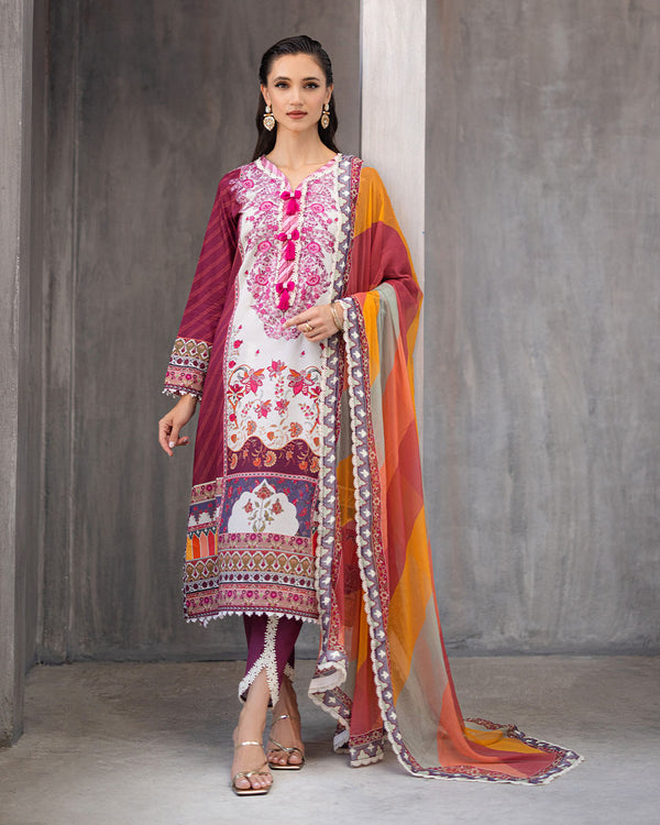Roheenaz | Azalea Printed Lawn 24 | Orchid Oasis - by - Libasekhas UK - Registered Vendor of : Roheenaz - 100% Original Designer Dresss