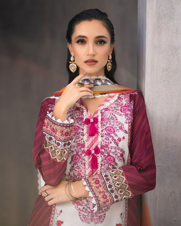 Roheenaz | Azalea Printed Lawn 24 | Orchid Oasis - by - Libasekhas UK - Registered Vendor of : Roheenaz - 100% Original Designer Dresss