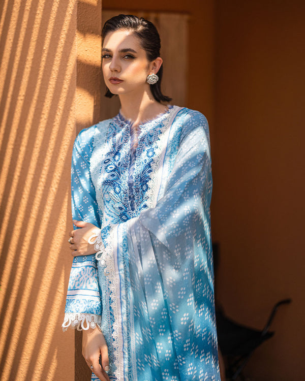 Roheenaz | Azalea Printed Lawn 24 | Starlit Sky - by - Libasekhas UK - Registered Vendor of : Roheenaz - 100% Original Designer Dresss