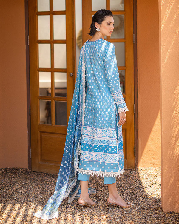 Roheenaz | Azalea Printed Lawn 24 | Starlit Sky - by - Libasekhas UK - Registered Vendor of : Roheenaz - 100% Original Designer Dresss