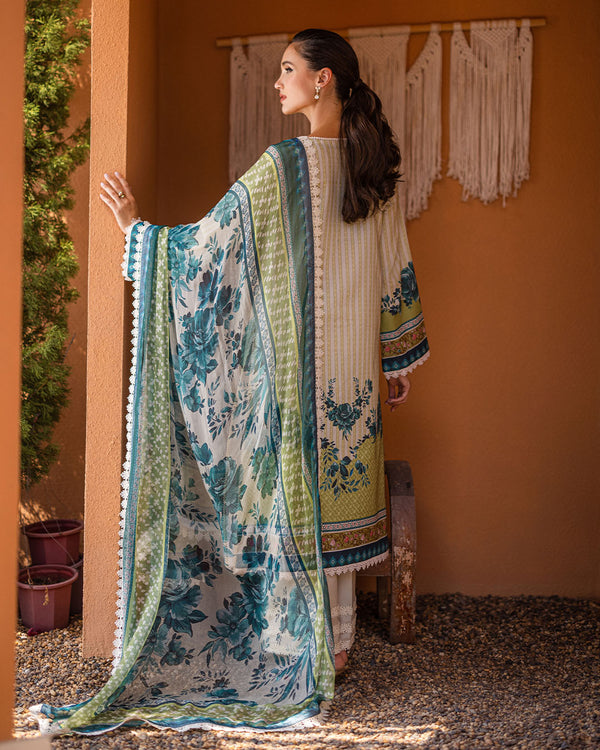 Roheenaz | Azalea Printed Lawn 24 | Ivory Elegance - by - Libasekhas UK - Registered Vendor of : Roheenaz - 100% Original Designer Dresss